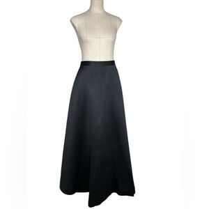 Vintage Oleg Cassini Black Tie  formal satin maxi  skirt